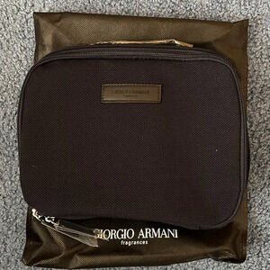 Giorgio Armani Beauty Navy Square Cosmetic Case Bag Pouch